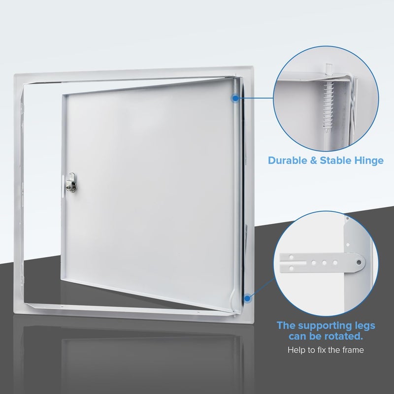 Donext Access Panel for Drywall/Ceiling, Wall Hole Cover with Lock and Keys, 16"x16" Metal Access Door, Concealed Service Door for Electrical and Plumbing - Image 4